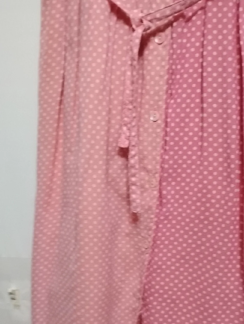 Vintage Cornelloki Girls' Two-Tone Pink & Peach‎ Polka Dot Dress